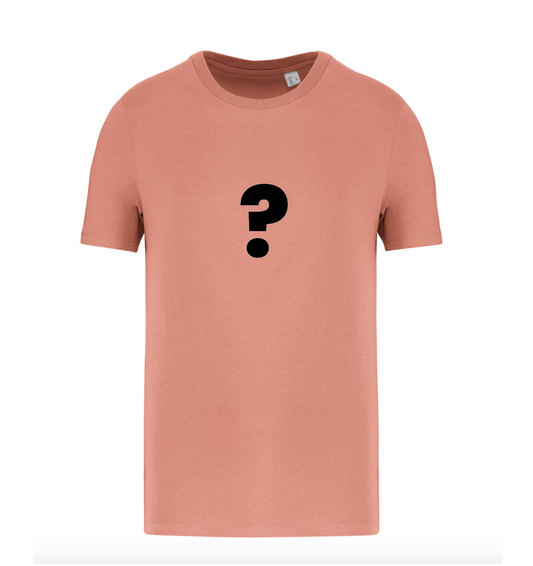 Unisex - T-shirt Peach - maat XS - bedrukking naar keuze